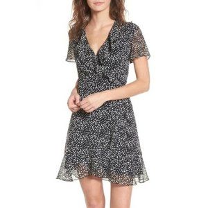 Lush | Black and White Polka Dot Colie Wrap Dress